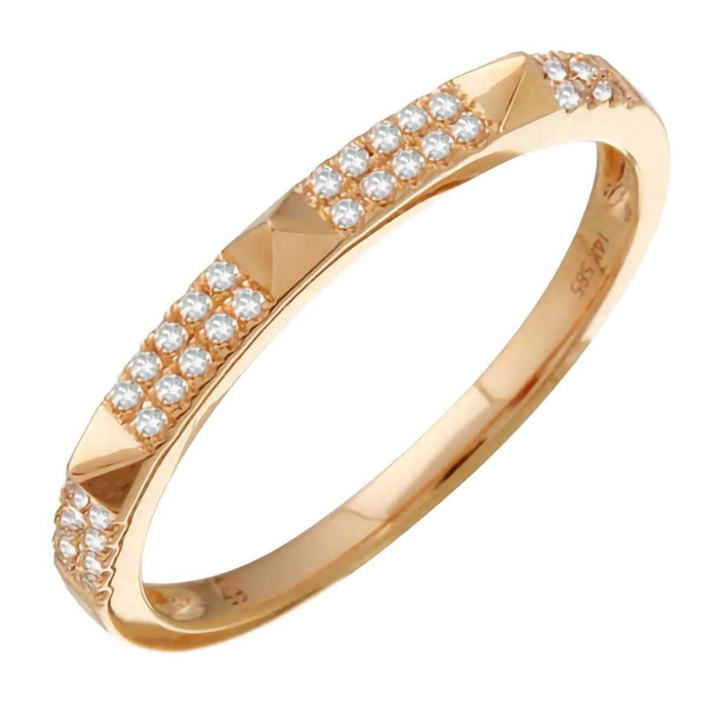 925 Silver Spike Diamond Ring