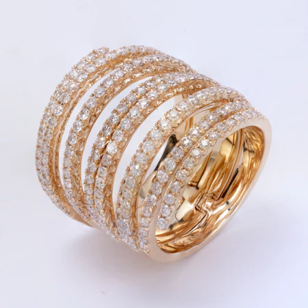 925 Silver Spiral Diamond Ring