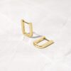 Square hoop earrings with a clean geometric silhouette