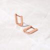 Gold plated 925 sterling silver square hoop earrings