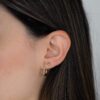 Nickel-free square hoop earrings for sensitive ears