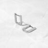 Single square hoop earring for asymmetrical styling