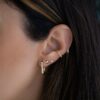 Compact 12mm x 8mm square hoop earring