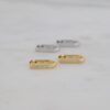 925 Silver Square Huggies Earring - Image 3