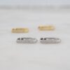 925 Silver Square Huggies Earring - Image 6