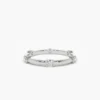 Half eternity ring with refined stacked styling