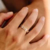 Stackable ring in thick gold-plated 925 sterling silver