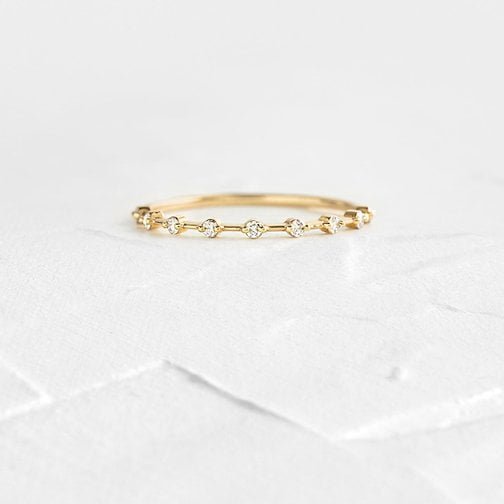 925 Silver Stacking Diamond Ring