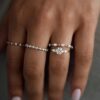 925 Silver Stacking Ring Diamond Ring - Image 4