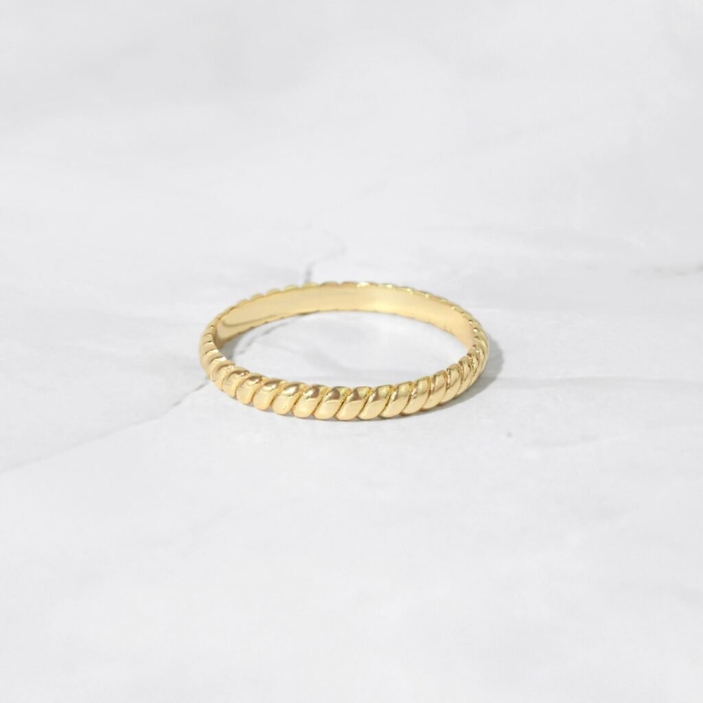 925 Silver Stacking Rope Ring