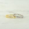 Stacking ring in 925 Sterling Silver with thick gold plating