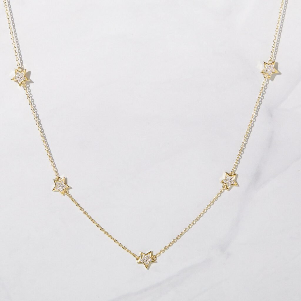 925 Silver Star Collar Necklace
