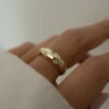 925 Silver Star Dome Ring with celestial star details