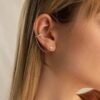 925 Silver Star Ear Cuff Chain Earrings - Image 3