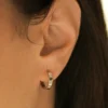 925 Silver Star Minimal Diamond Hoops - Image 4