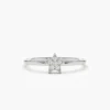 925 Silver Star Shaped Diamond Ring - Image 2