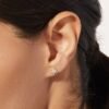 925 Silver Star Stud Earrings with Premium CZ Diamond sparkle