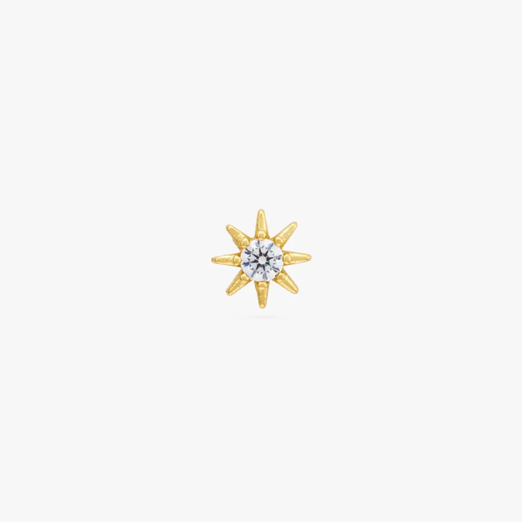 925 Silver Starbrust Stud