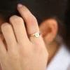 925 Silver Starburst Diamond Signet Ring - Image 3