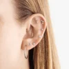 925 Silver Starburst Flatback Stud in 925 sterling silver