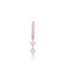 Gold-plated sterling silver huggie earrings with CZ sparkle