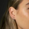 Modern huggie earrings finished in thick gold plating