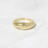 Gold-plated silver ring with a smooth dome shape