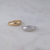 Bold ring featuring a textured striped pave design