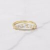 925 Silver Studded Chevron Ring