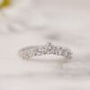 925 Silver Studded Chevron Ring - Image 3