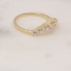 925 Silver Studded Chevron Ring - Image 4