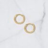 925 Silver Studded Huggies Earrings - Image 5
