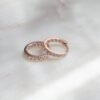 925 Silver Studded Huggies Earrings - Image 7