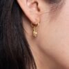 925 Silver Sun Hoop Earrings