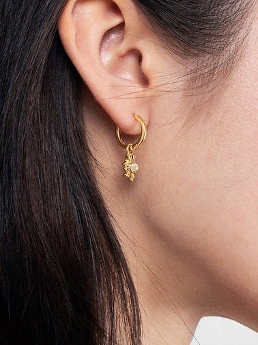 925 Silver Sun Hoop Earrings
