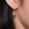 925 Silver Sun Hoop Earrings - Image 2
