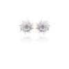 Sunburst 925 silver stud earrings with gold plating