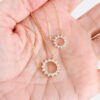 925 Silver Sunburst Necklace with 10mm pendant size