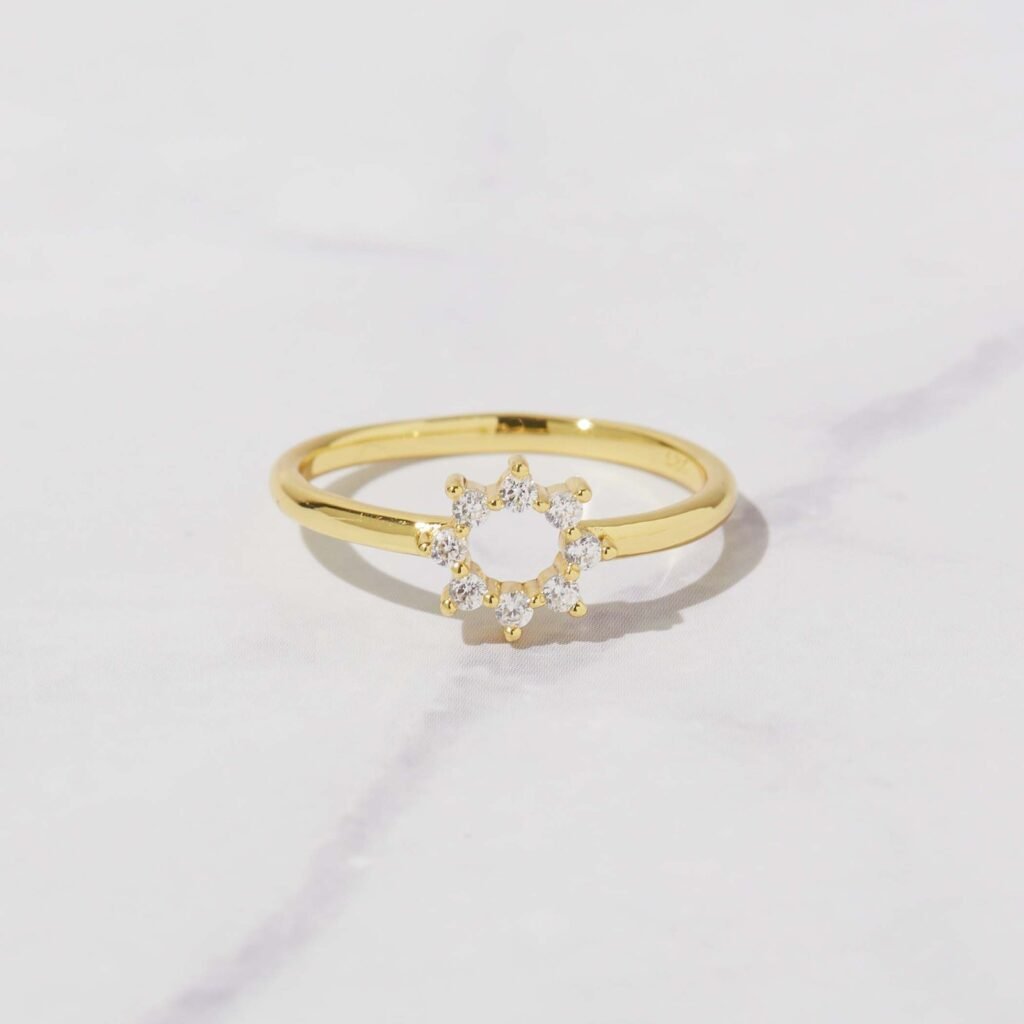 925 Silver Sunburst Ring
