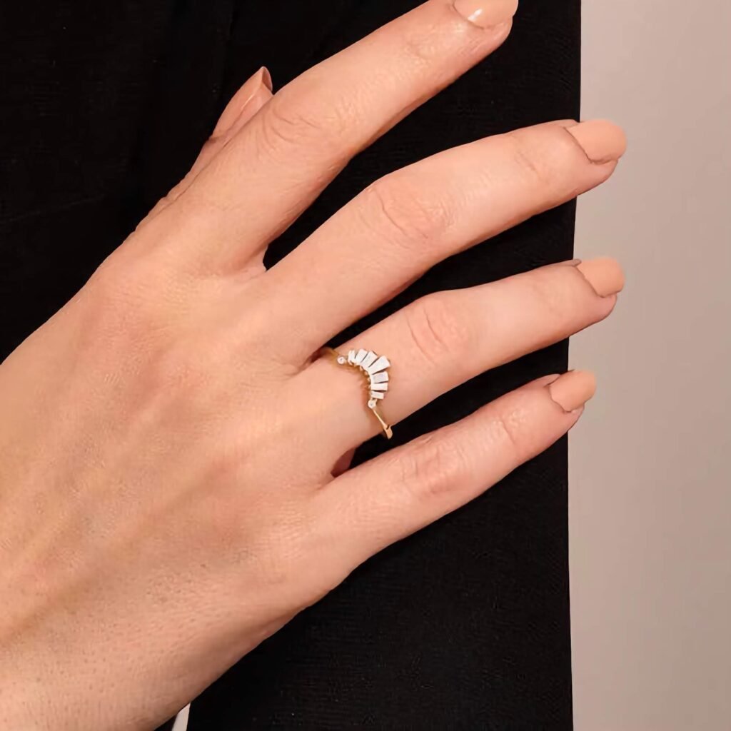 925 Silver Sunburst Stacking Ring