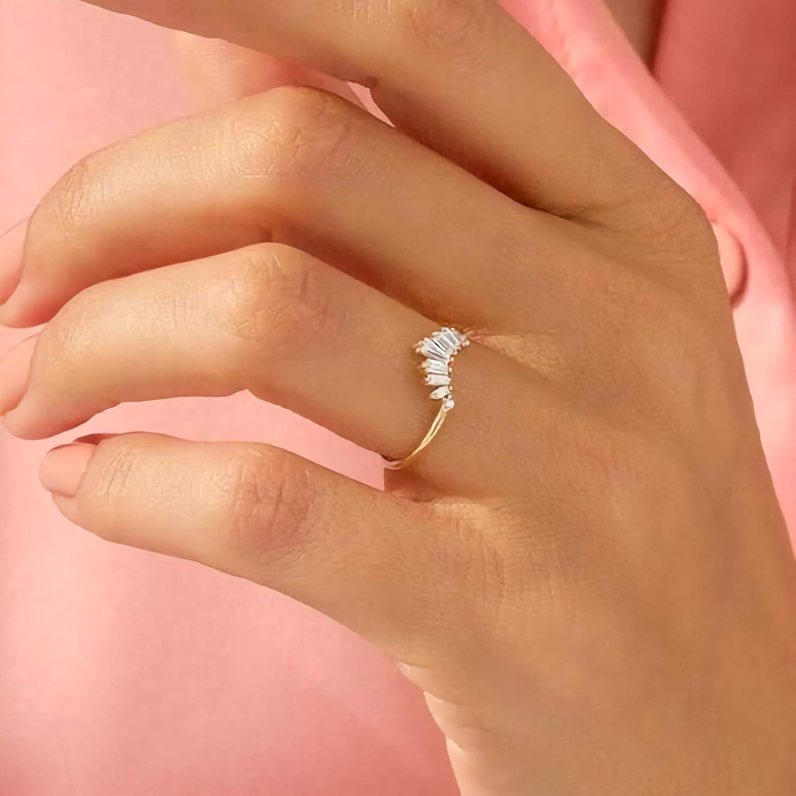 925 Silver Sunburst Stacking Ring - Image 3