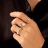 925 Silver Sunburst Stacking Ring - Image 4