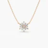 925 Silver Tapered Baguette Diamond Necklace with sleek tapered design