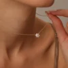 Gold-plated necklace featuring premium CZ diamond stones and baguette setting