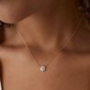 Elegant 925 Silver necklace with polished tapered stone detailing