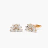 925 Silver Tapered Baguette Diamond Studs - Image 3