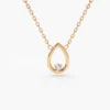 Teardrop diamond necklace in 925 sterling silver