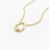 925 Silver Teardrop Diamond Necklace with delicate stone detailing