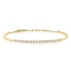 925 Silver Tennis Bar Diamond Bangle with sleek straight bar design