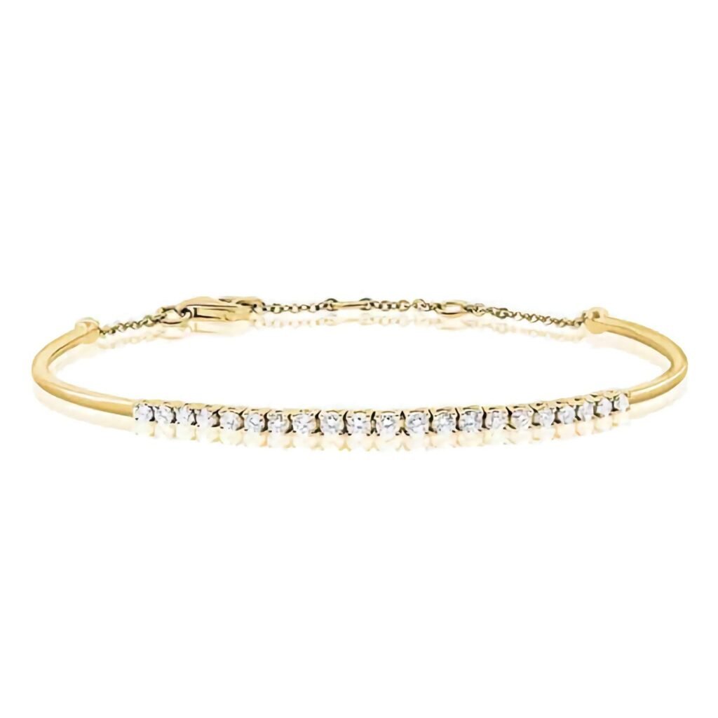 925 Silver Tennis Bar Diamond Bangle